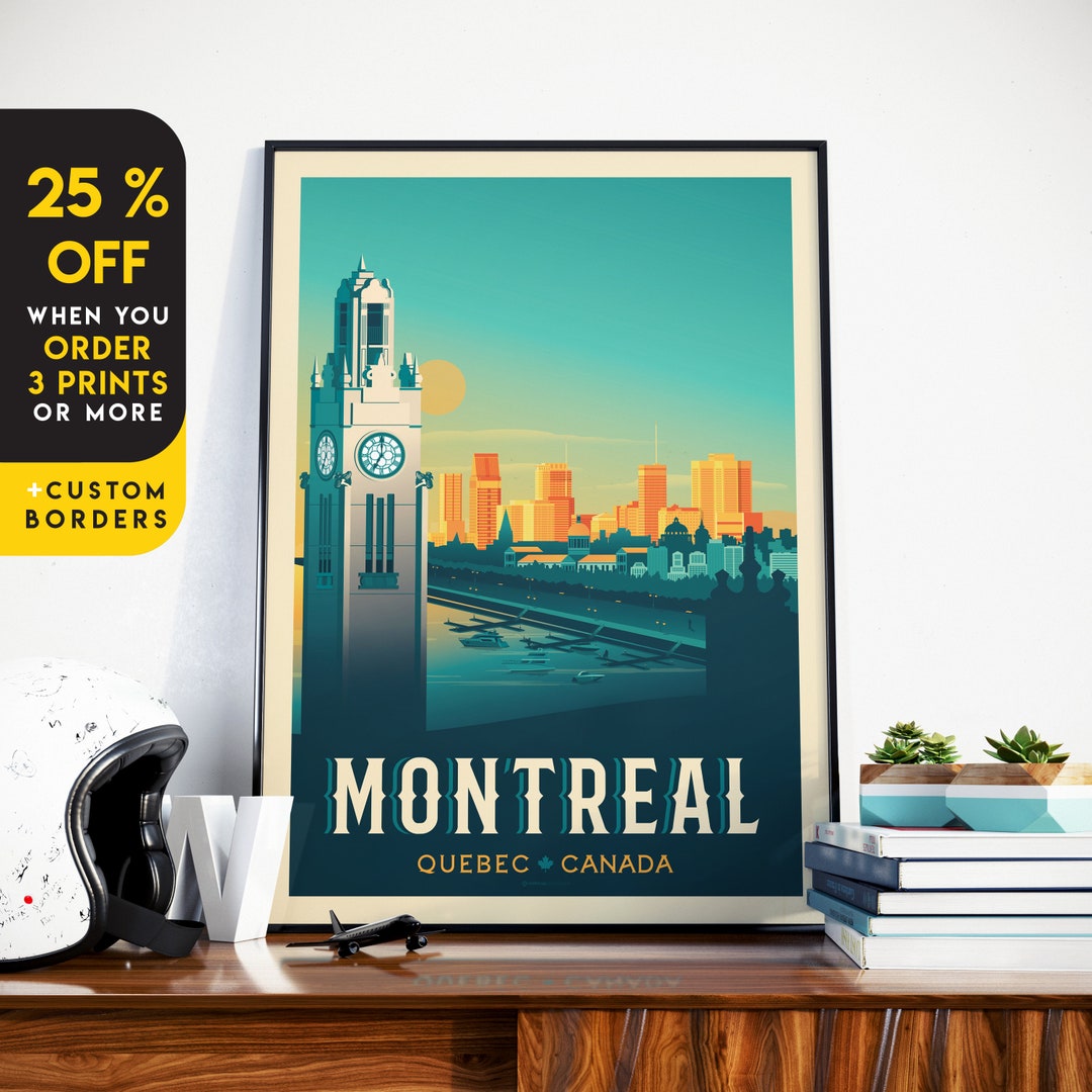 Dripping statsminister Disco Montreal Travel Print Wall Art Montreal Canada Wall Hanging - Etsy