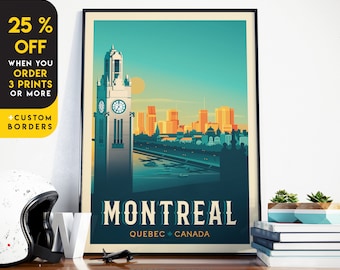 Montreal Print, Quebec Print, City Skyline, Canada Print, Travel Gift, Travel Poster, USA Print, Housewarming, Birthday Gift