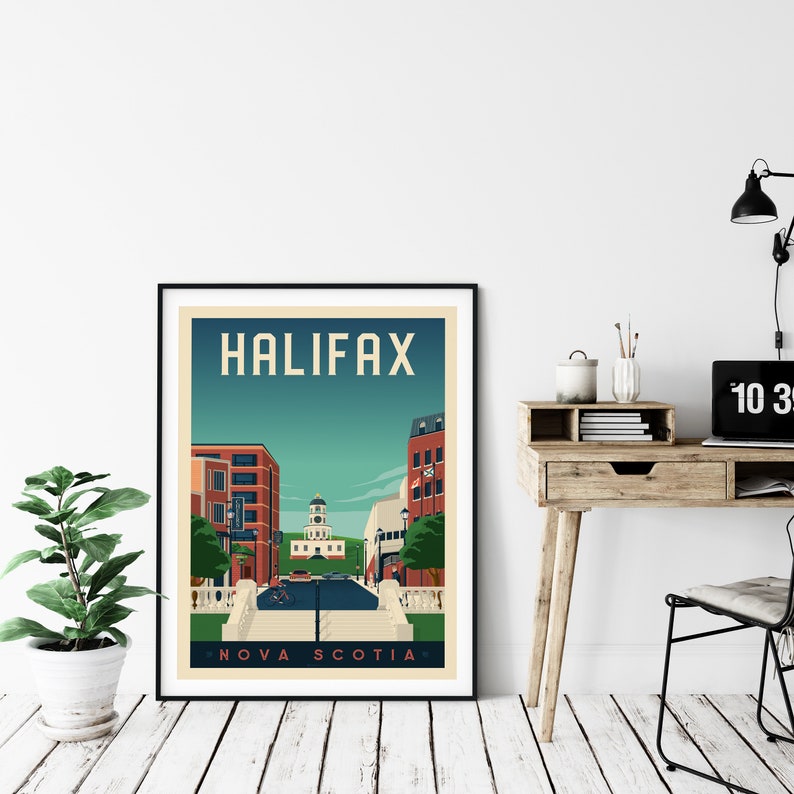 Halifax Print, Nova Scotia Print, The Clock Tower, Canada Print, Travel Gift, Travel Poster, USA Print, Housewarming, Birthday Gift image 7