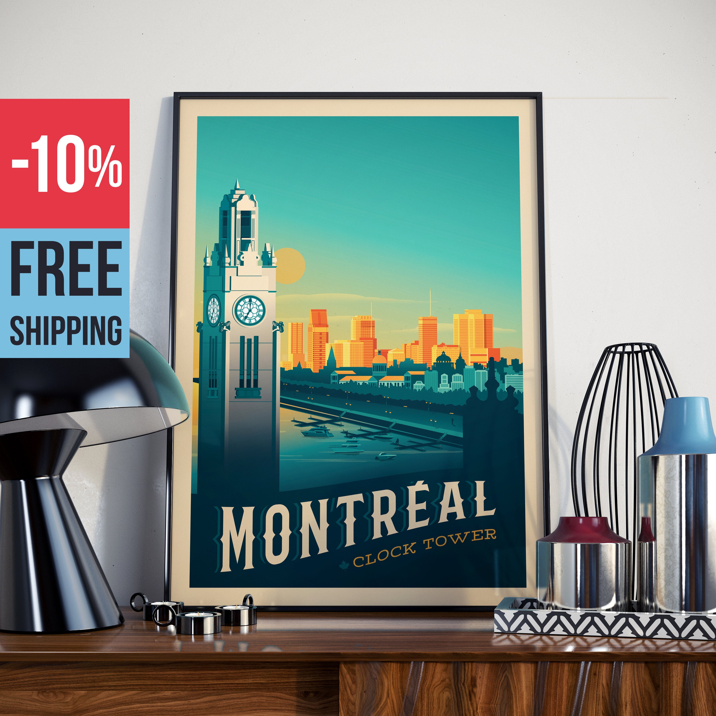 Montréal Canada Print - Montréal Canada Vintage Travel Poster ... Montréal Canada Print - Montréal Canada Vintage Travel Poster ...