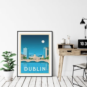 Dublin Print, Ireland Print, Ha'penny Bridge, City Skyline Print, Europe Travel Gift, Wall Decor, Travel Poster, Housewarming, Birthday Gift image 7