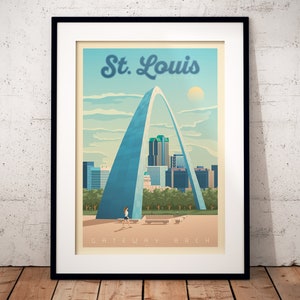 St Louis Print, Missouri Print, Gateway Arch, United States Print, Travel Gift, Travel Poster, USA Print, Housewarming, Birthday Gift image 6