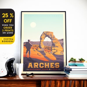 Arches Print, National Park Print, Adventure Print, United States Print, Travel Gift, Travel Poster, USA Print, Housewarming, Birthday Gift