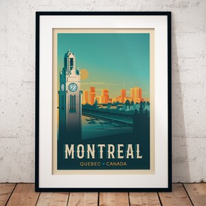 Montreal Print, Quebec Print, City Skyline, Canada Print, Travel Gift, Travel Poster, USA Print, Housewarming, Birthday Gift image 6