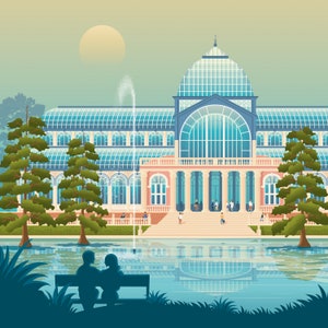 Madrid Travel Print, Palacio de Cristal, Travel Gift, Barcelona Poster, Europe Print, Spain Art Print, Travel Art Print, Housewarming Gift image 4