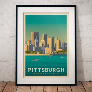 Pittsburgh Print, Pennsylvania Print, Steel City, United States Print, Travel Gift, Travel Poster, USA Print, Housewarming, Birthday Gift image 6