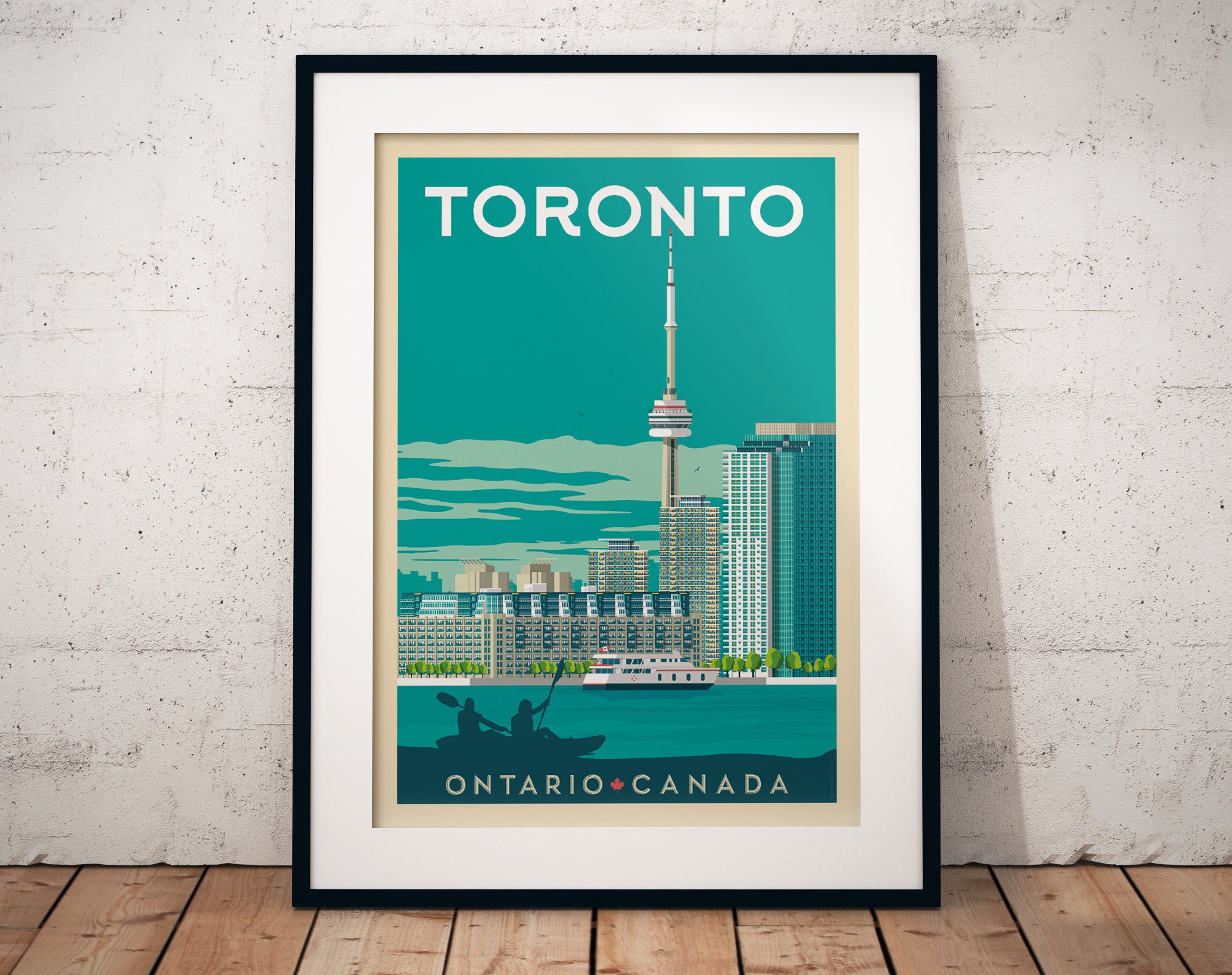 Toronto Print Toronto Canada Vintage Travel Poster CN Etsy