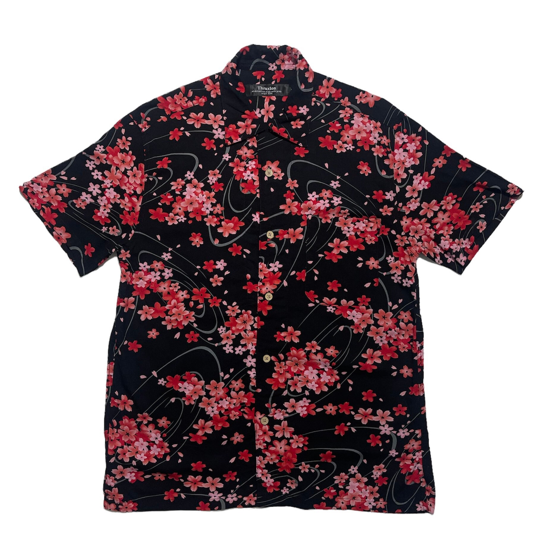 Sakura Flower Motive Rayon Hawaiian Aloha Shirt - Etsy Canada