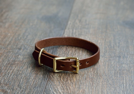 etsy leather collar