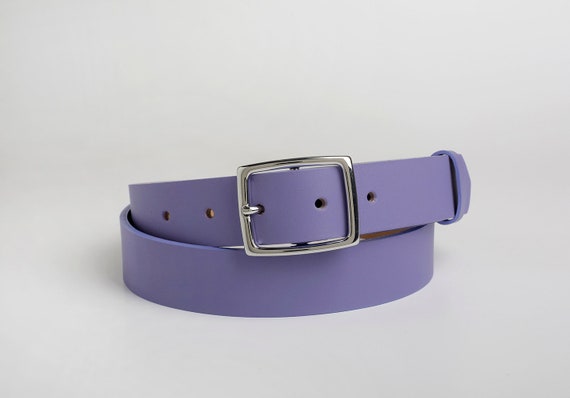 Leather Belt Lavender Leather Belt Purple Leather Belt | Etsy