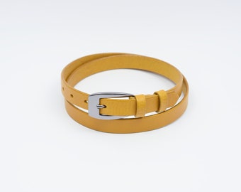 Skinny Yellow Belt - Etsy