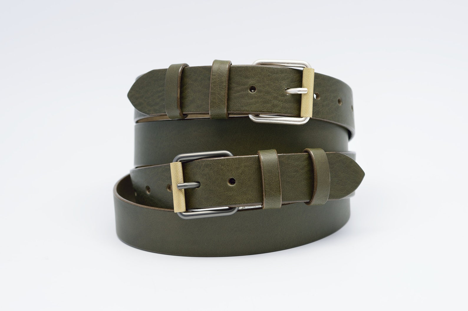 Green Leather Belt Olive Green Belt Full Grain Leather Belt Etsy