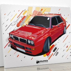 Landscape Canvas - Lancia Delta HF Integrale Evo 2 Classic Car Wall Art