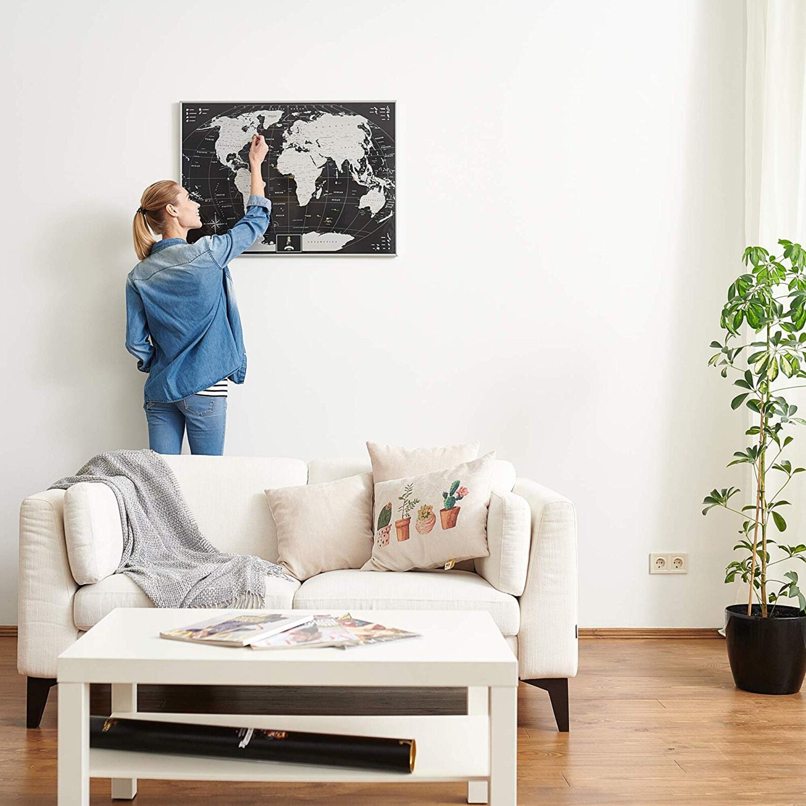 Travel Map Scratch off World Black Mymap Scratch World Map Etsy