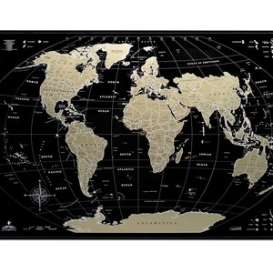 Scratch Off Map of The World with Flags - Original - L 24x17 –  Travelization