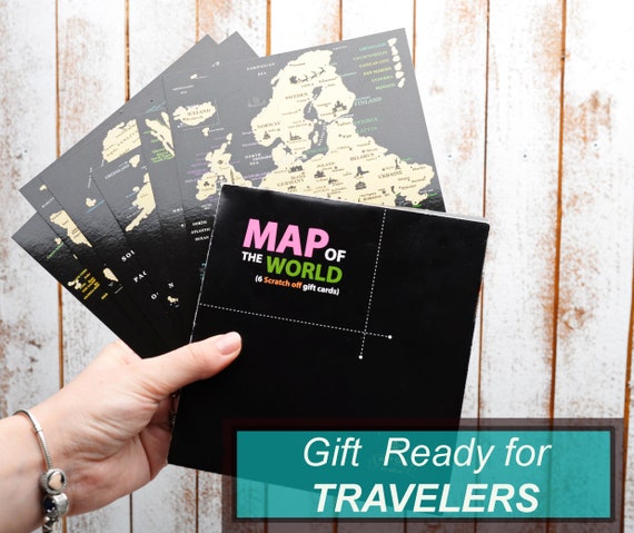 Travel Map Scratch Off | Scratch Off Map of United States, Europe & Asia |  Map of the World Poster + BONUS Travel Gifts: Gift Tube, Accessories Kit 