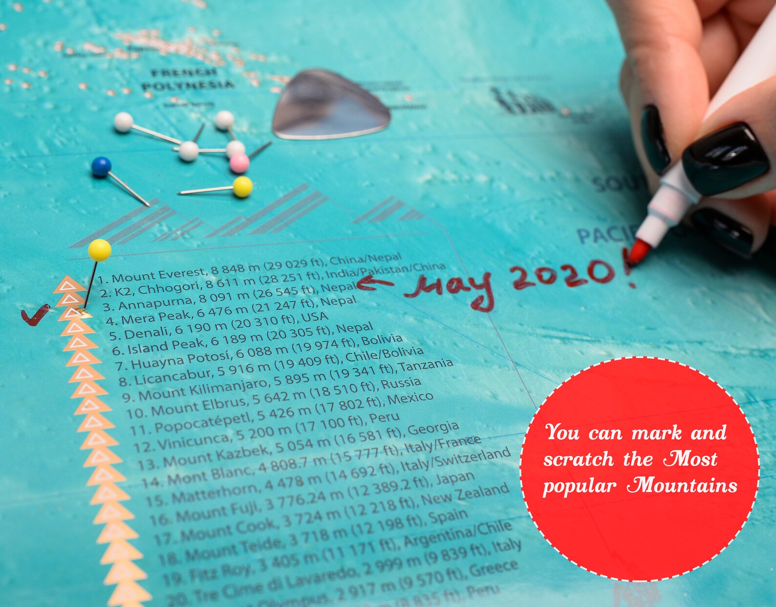 Scratch off Map Lagre Flags World Map Gift Scratch World Map Etsy