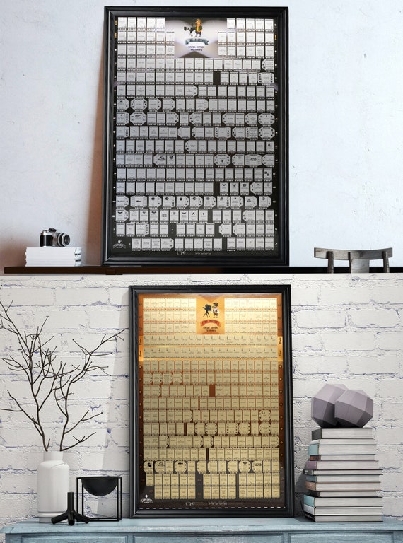 Movie Scratch Off Poster Gift For Boyfriend Bucketlist Scratch Etsy