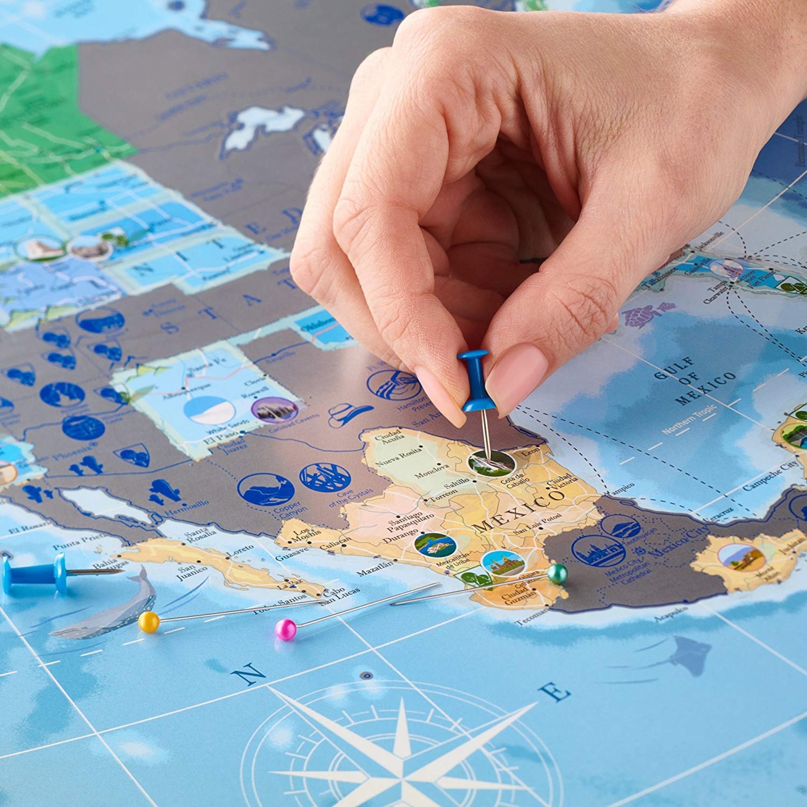 Scratch off America Scratch off Map USA Scratch Map Map of US Etsy