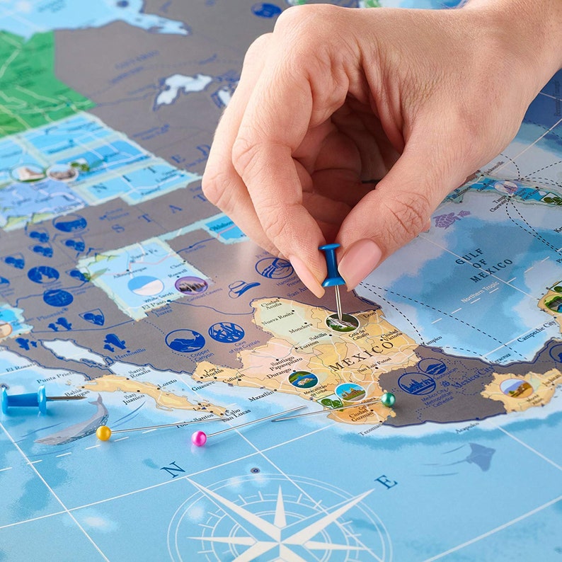 Scratch off America Scratch off Map USA Scratch Map Map of US Etsy