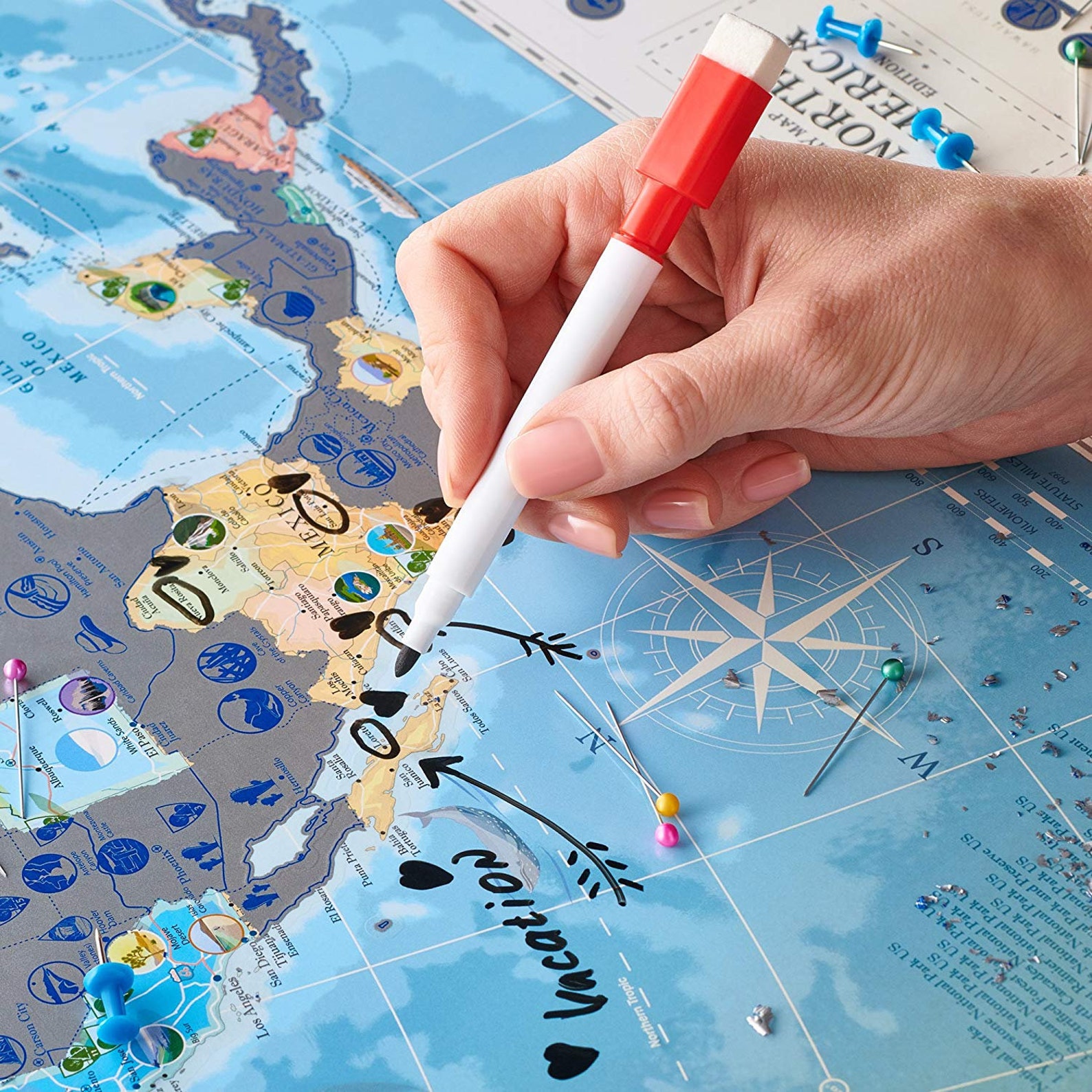 Scratch off America Scratch off Map USA Scratch Map Map of US Etsy