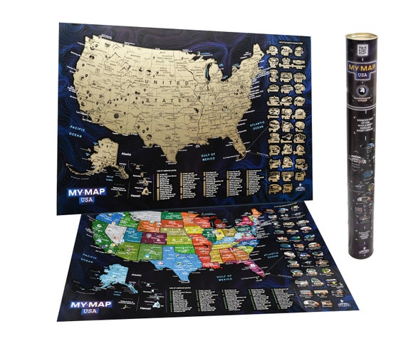 Mappa stradale USA 16x24 Mappa da grattare con elenco dei migliori luoghi  sportivi Mappa patriottica degli Stati Uniti, mappa di viaggio, mappa pin  regalo Premium grande Regalo per il viaggiatore 