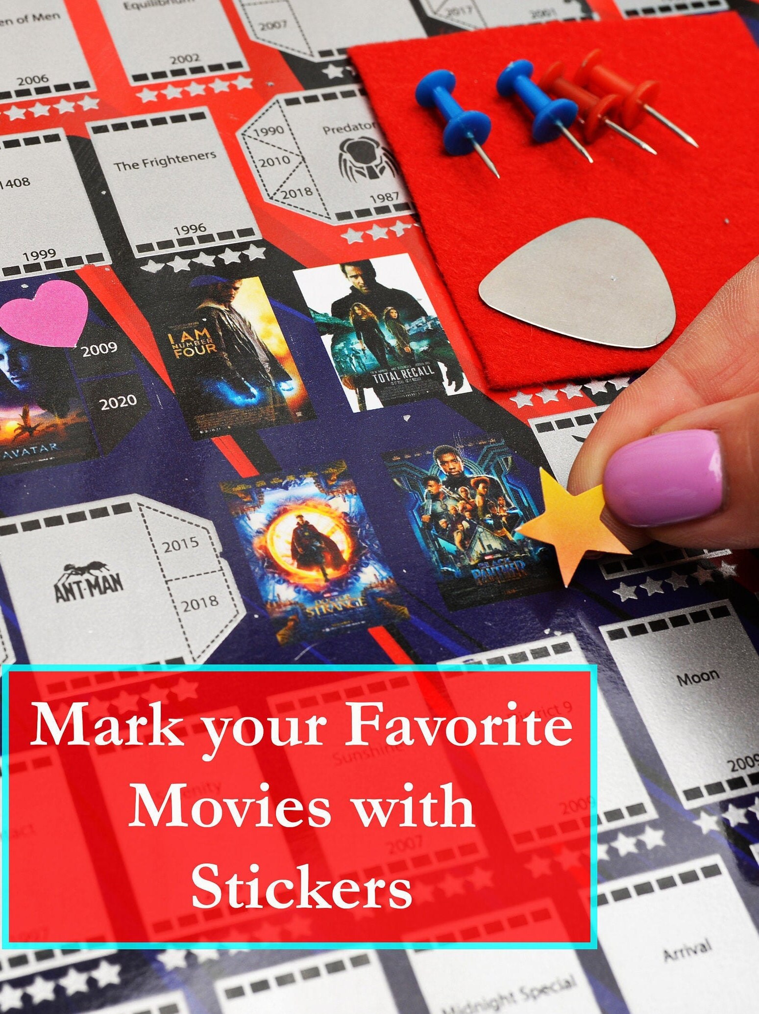 Framed Movie Poster Scratch off Movie Poster 100 Bucketlist Etsy