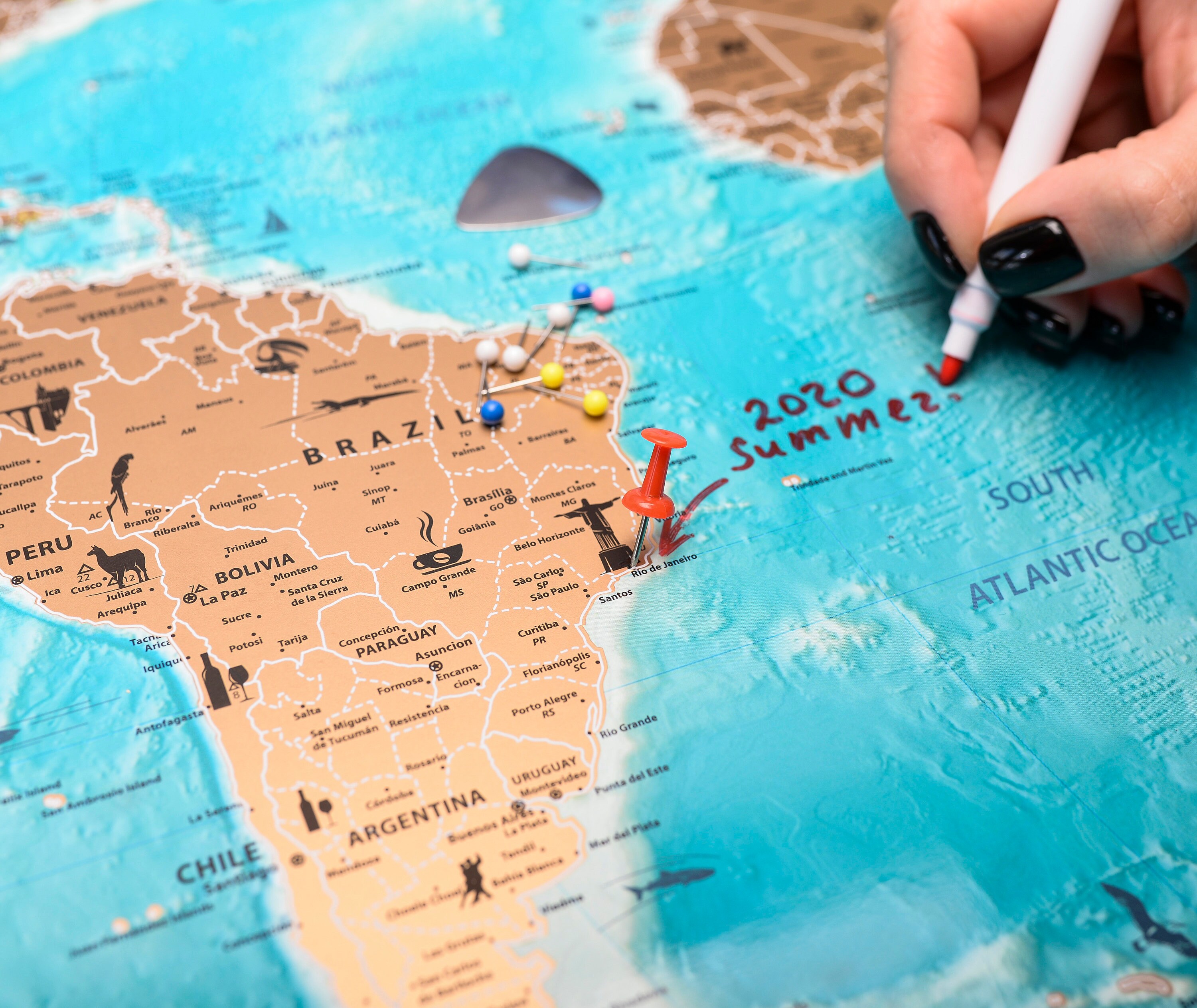 Scratch off Map Lagre Flags World Map Gift Scratch World Map Etsy