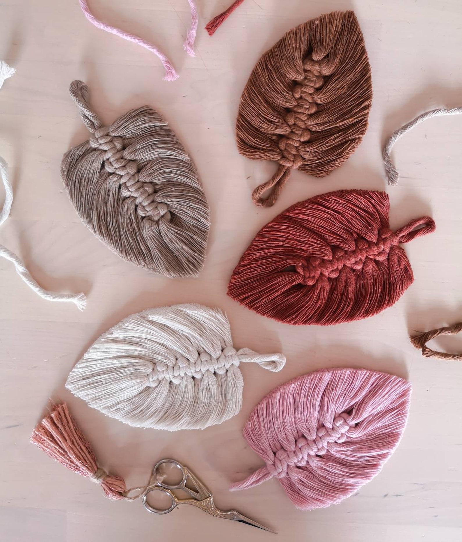 Tutoriel PDF seul Feuille/Plume en macramé patron inclus | Etsy