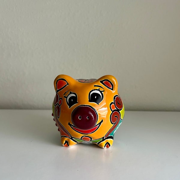 Talavera Mexican Pottery Piggy Bank