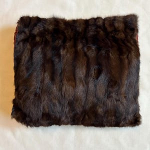 Vintage Hand Muff with Rabbit Fur