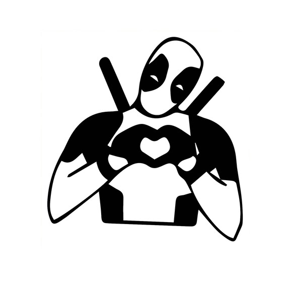 Download Deadpool Heart Vinyl Decal | Etsy
