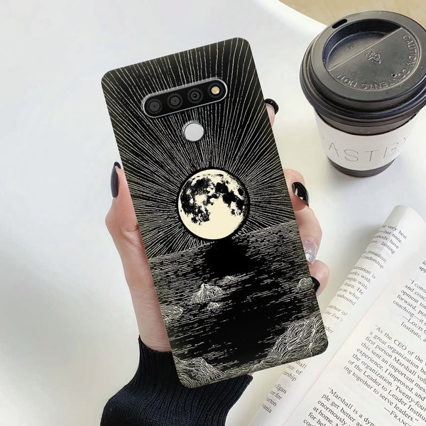 Moon on the sea horizon case LG velvet case stylo 6 case lg g7 case lg g8 case lg k10 case lg k20 case lg k30 case lg 40 case lg k50 case