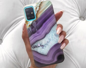 Purple marble case for Samsung Galaxy S10 lite S10 5G case S20 case A51 case A71 case fit A32 A52 case A72 A12 case A22 F62 A02s case A20e