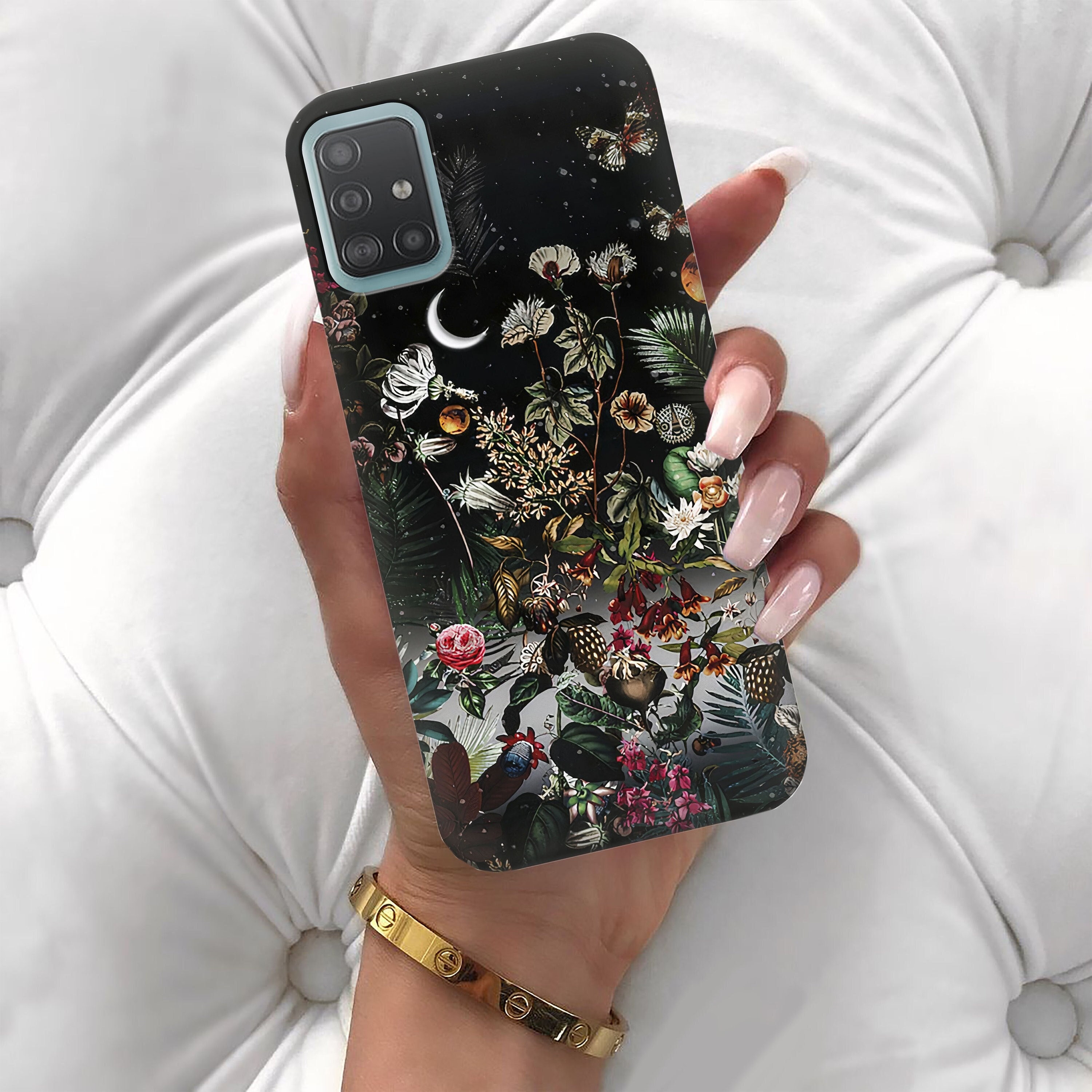 Floral Initial Samsung A13 Case