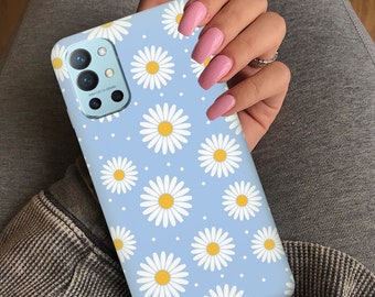 White daisies OnePlus 8 Pro case OnePlus 9 case OnePlus Nord case Nord N10 case Nord N100 case Nord N200 case Nord CE case OnePlus flowers