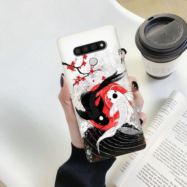 Koi fish case Lg velvet case lg v50 case lg v40 case lg q52 case lg q61 case lg k50 case lg g8s case lg g8 case lg g7 case lg g6 case q70