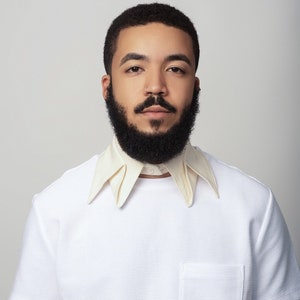 Beige Shirt Collar
