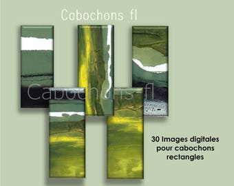 Images digitales à imprimer pour cabochons carrés art abstrait