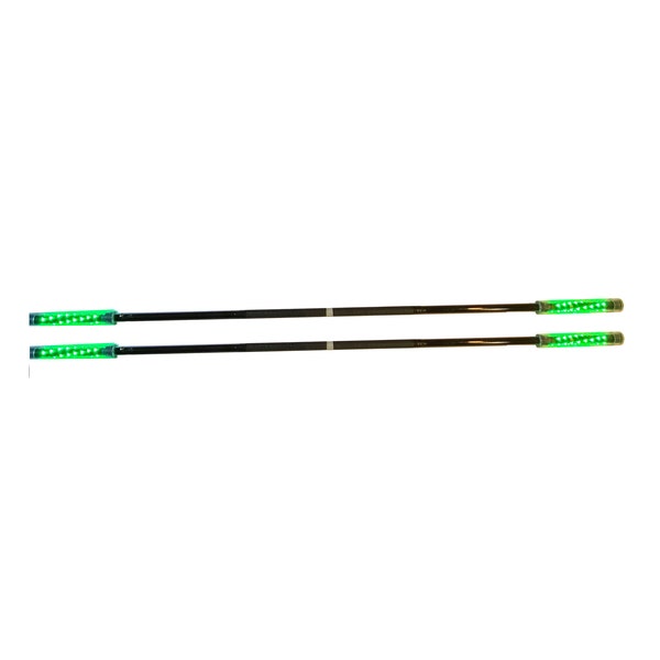LED RGB Short Double Spinning Staff (PAIR)