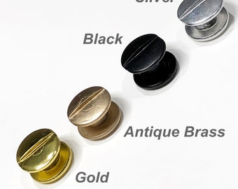 6mm BLACK GUNMETAL Chicago Screws Leather Craft Belt Screw Post 10//Pack 1//4/"