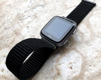 Bracelet sport Fitbit Versa 2 3 4 Sense 2 noir Bracelets de montre avec passants et crochets Bracelets réglables avec adaptateurs rapides Argent Or rose Noir