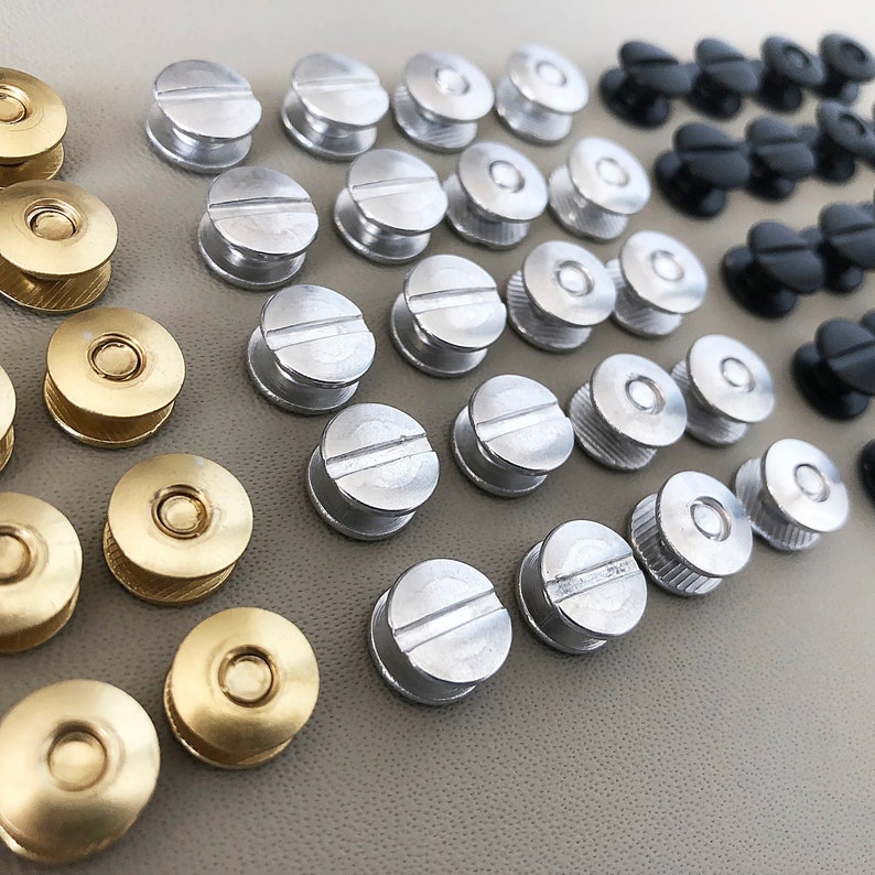 20pcs Aluminum 1/8 3mm , 1/4 6mm Binding Chicago Screws Posts Rivets Conchos Silver Black Antique Gold Brass Plated Leather Craft Supplies image 7