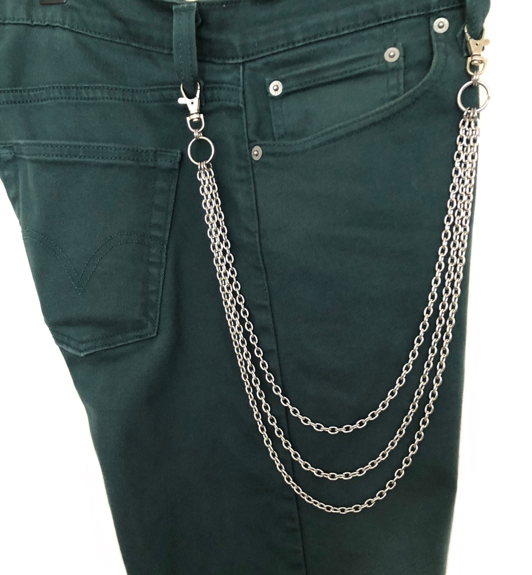 21 Inches 54cm Fashion Chain Wallet 6mm Triple Rolo Silver Shiny Color