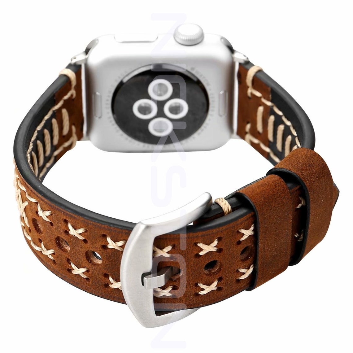 Apple Brown Soft Thick Leather Band for Iwatch All Series Nike | Etsy