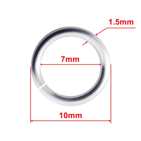 50pcs 10mm 14 Gauge Stainless Steel Open Jump Rings Precisely Cuted High Quality Polished Silver Color Craft Supplies Jewelry Making Beading