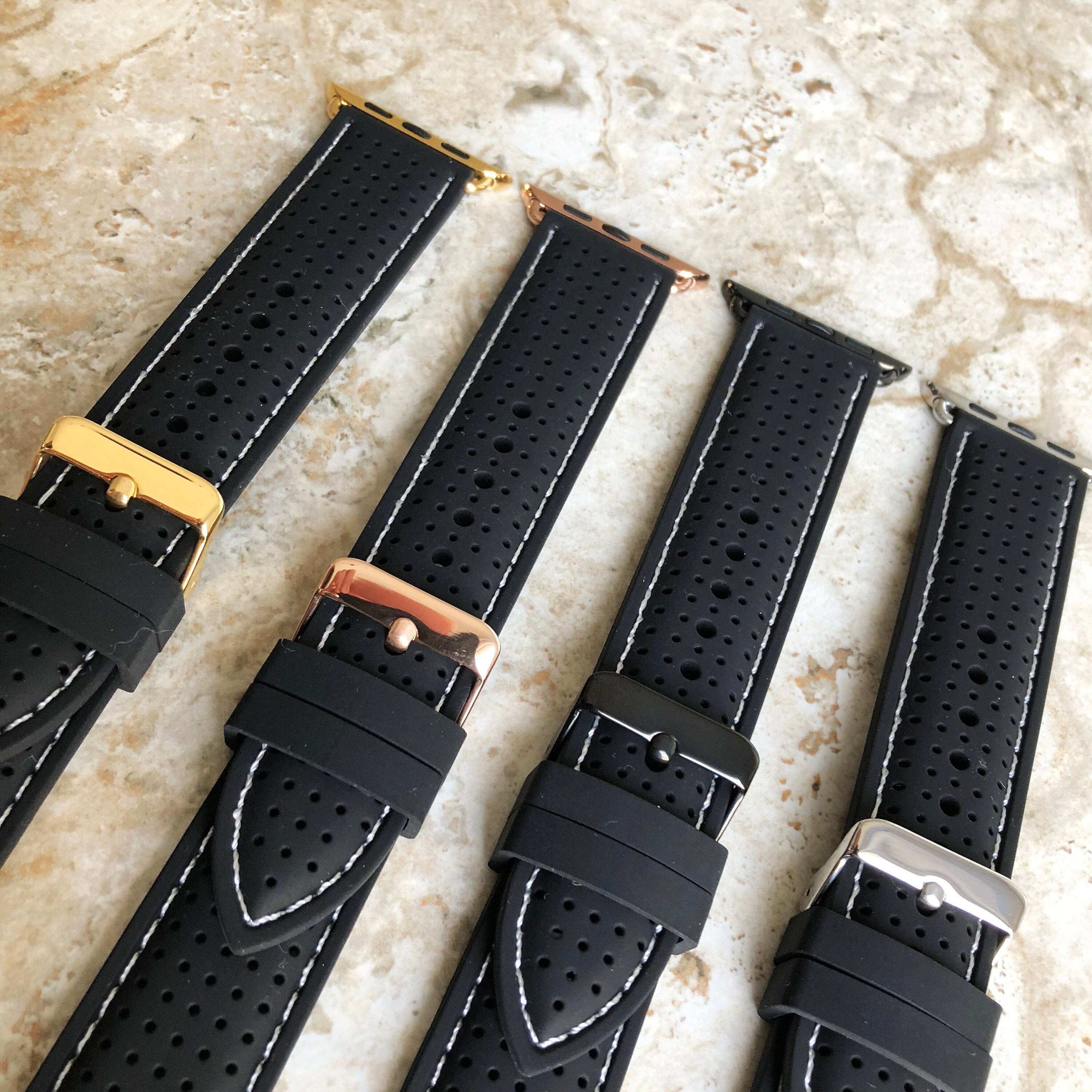 Designer Apple watch band strap series 1 2 3 4 5 6 7 8 9 SE ULTRA 2 V L  BLACK