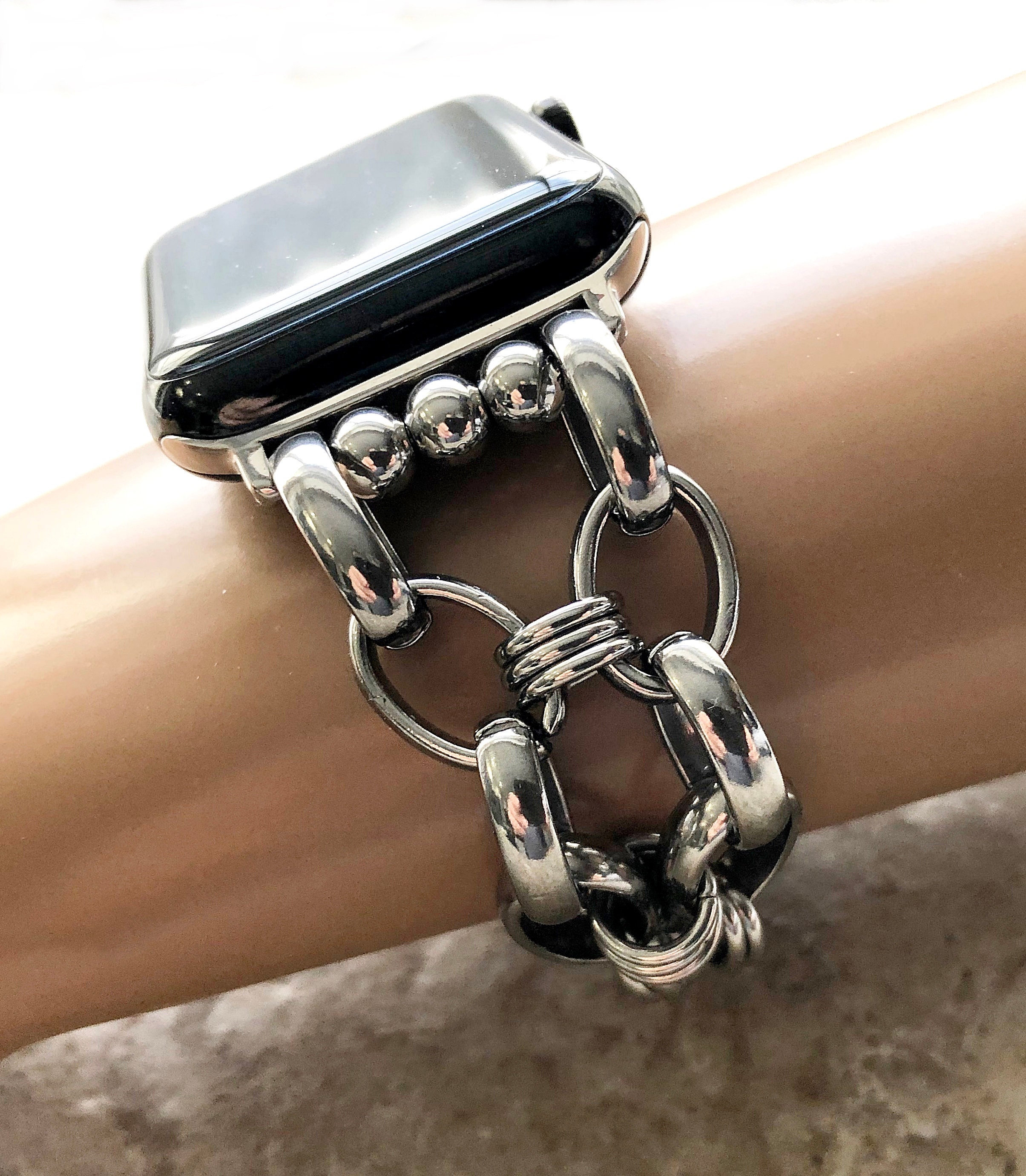 Multi-Layer Leather Wrap Bracelet Compatible with Apple Watch SE Series 9 8  7 6 5 4 3 Ultra 38mm 40mm 42mm 44mm 41mm 45mm 49mm for Women Mens, Boho  Stylish Cuff Bangle