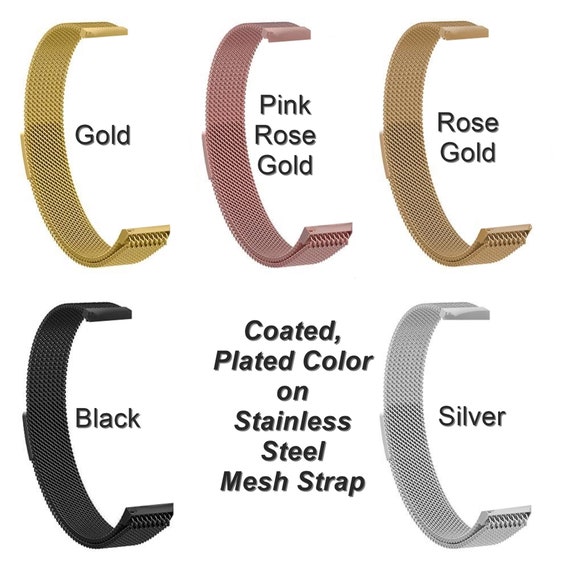 Stainless Steel Band Compatible With Garmin Venu 3S 2S Adjustable Milanese  Mesh Strap Magnetic Closure Silver Black Rose Pink Gold N18 