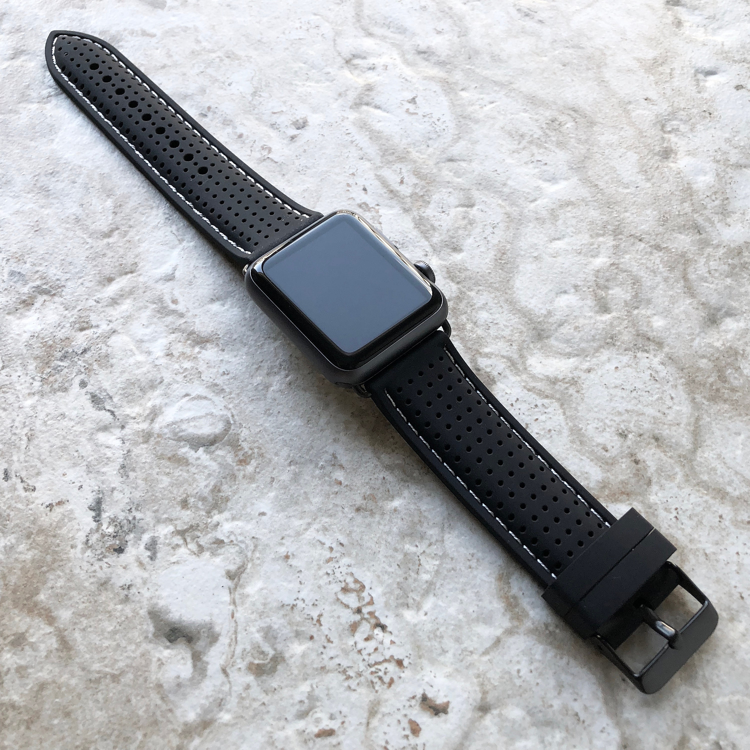 Designer Apple watch band strap series 1 2 3 4 5 6 7 8 9 SE ULTRA 2 V L  BLACK